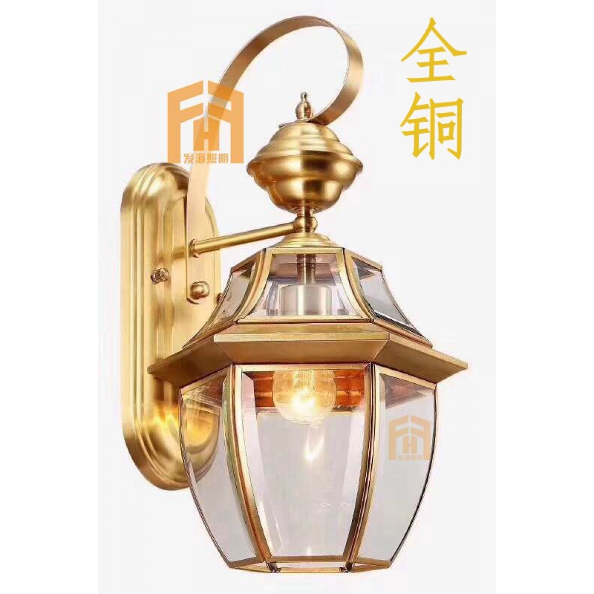 铜六角壁灯